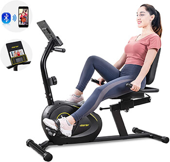 Merax Magnetic Recumbent Exercise Bike with Bluetooth