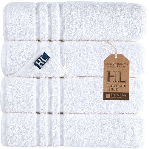 Hawmam Linen White Bath Towels...