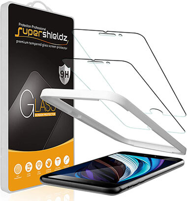 (2 Pack) Supershieldz Screen Protector for Apple iPhone SE (2020, 2nd Generation), iPhone 8 and iPhone 7