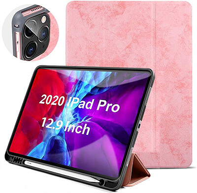 JIUKE for Apple iPad Pro 12.9 Case 4th Generation with Pencil Holder
